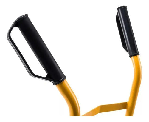 Carro De Carga Industrial Con Aleta 200kg - Rueda Inflable Amarillo
