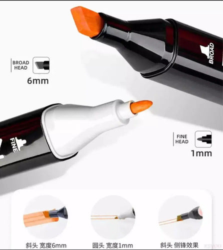 Marcadores Doble Punta Touch De Punta Doble Pack X80
