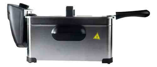 Freidora Con Aceite 2000w Rotel Acero Inox Color Gris