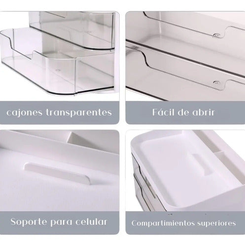 Organizador Para Escritorio Blanco 20x12x11cm