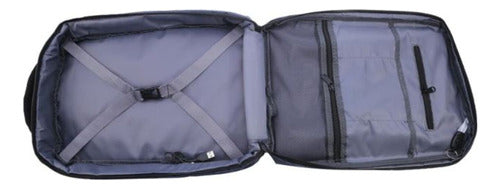 Mochila Multifunción Impermeable Con Puerto Usb Azul