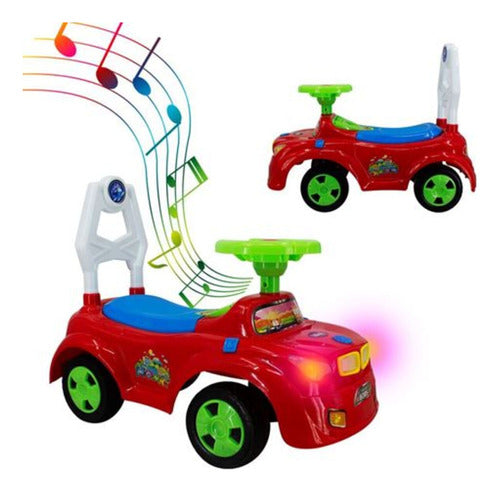 Buggy Clásico Infantil Con Luz, Sonido, Bocina Y Respaldo