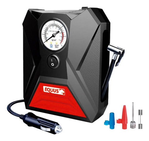 Compresor Inflador De Neumáticos 12v C/luz Led Equus
