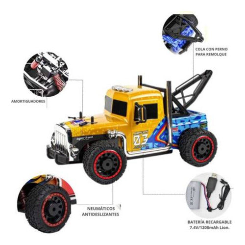 Camión 4x4 Todo Terreno A Control Remoto 30x14x22cm