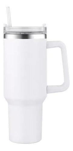 Vaso Termico Extra Grande Buffer 1.2l Doble Tapa + Bombilla