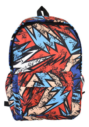 Mochila Escolar Estampada 17 Pulgadas 42x30x12cm.