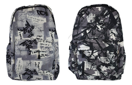 Mochila Escolar Estampada 44x18.5x12.5cm