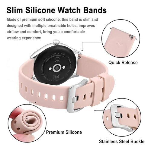 Malla Reloj Silicona Lw11 Hebilla Metalica