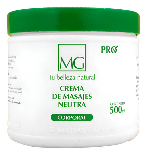 Crema Neutra Para Masajes Matías González - Pote 500cc - Neutra