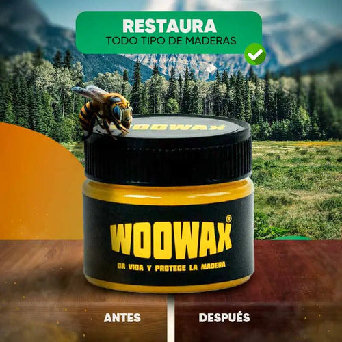 Woowax Lustrador De Cera De Abejas Para Maderas Y Muebles Negro