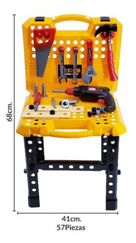 Banco De Herramientas X 57 Piezas En Caja 39 X 58 Cm