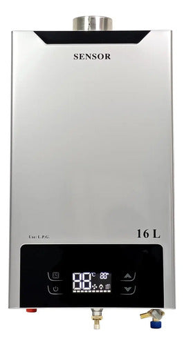 Calentador Instantáneo De 16 Lts Tiro Balanceado Sensor Gris
