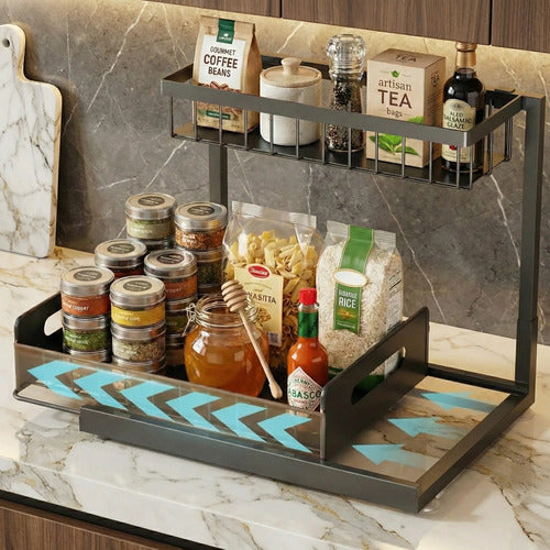 Organizador Deslizante Multiuso 2 Niveles Cocina Baño