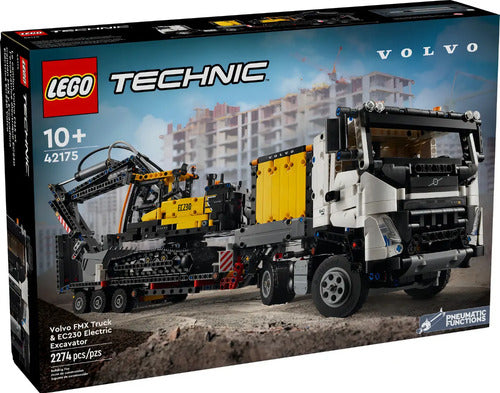 Lego Technic Camión Fmx Y Excavadora Eléctrica Volvo 42175 2274
