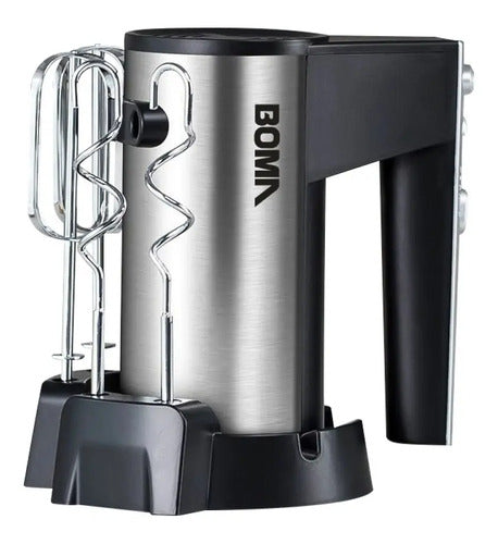 Batidora De Mano Boma Bm8888 Negra Y Plateada 220 v Negro/plateado