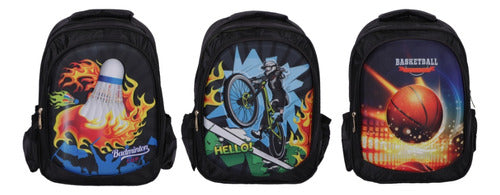 Mochila Infantil Diseños Deportes 33 X 26 X 12 Cm