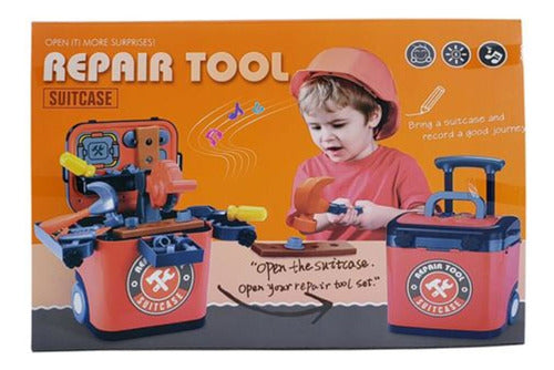 Carro De Herramientas Con Sonido En Caja Niño 19 Piezas