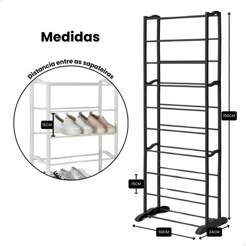Estante Organizador Para Zapatos 152x60cm 30 Pares Disponible