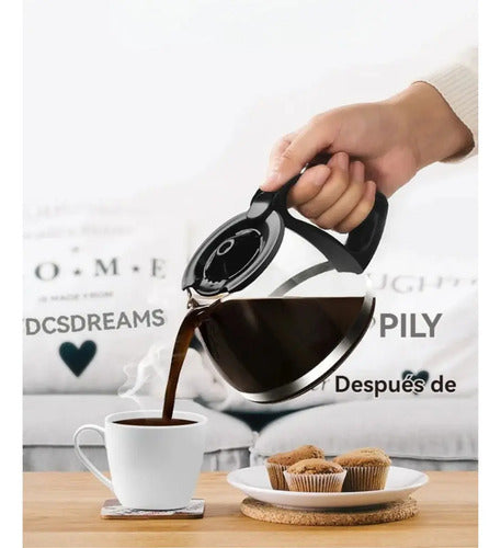 Cafetera Eléctrica Con Jarra 9 Tazas Color Negro Negro