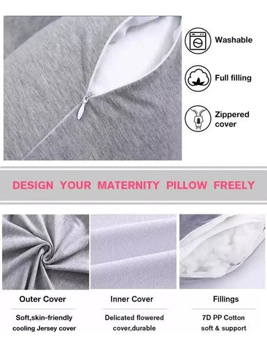 Almohada Maternal/ Embarazo/ Lactancia Color Disponible Forma U