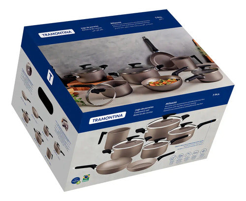 Juego De Utensilios De Cocina Tramontina Milazzo Almond Almendras