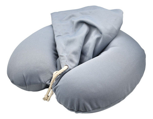 Almohada De Viaje Con Espuma Viscoelástica Con Capucha