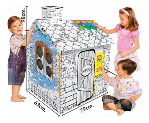 Casita Carpa Para Niños Casita Para Pintar Patio Interior
