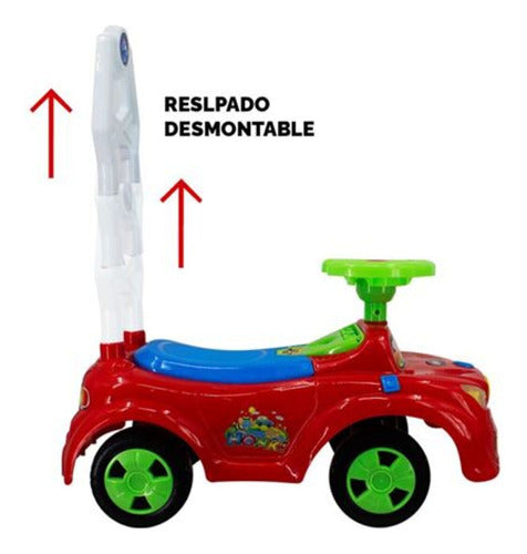 Buggy Clásico Infantil Con Luz, Sonido, Bocina Y Respaldo