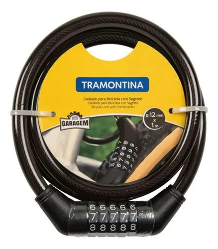 Candado Antirrobo Tramontina Con Secreto Negro