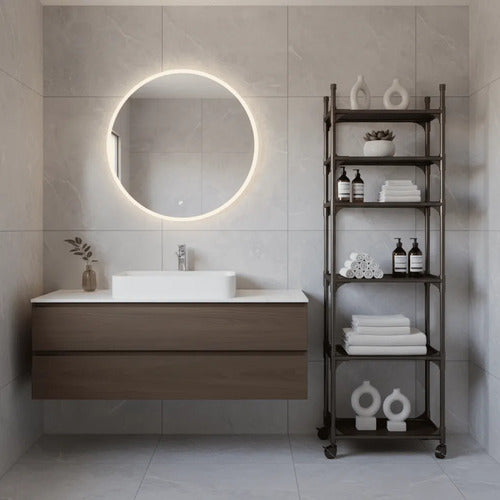 Estante Organizador 6 Niveles Para Baño Y Cocina Resistente Negro