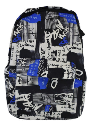 Mochila Escolar Estampada 44x18x12.5cm