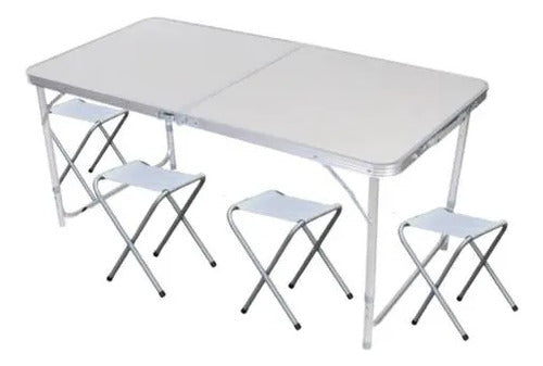 Mesa Plegable Camping Aire Libre 120x60x55cm