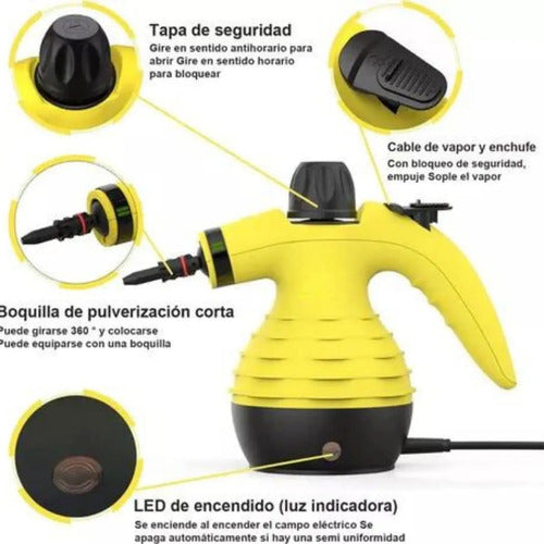 Limpiadora Vapor 6 En 1 Potente Eficiente Cocina Baño