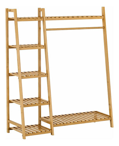Perchero De Madera Con 5 Estantes Para Ropa Y Zapatos