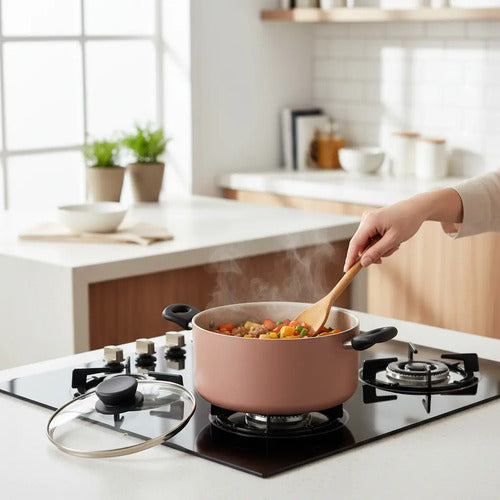 Bateria De Cocina Tramontina Juego 7 Pz Antiadherente Nude