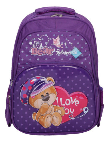 Mochila Infantil Con Relieve Y Diseño 40 X 30 X 17 Cm