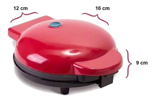 Mini Wafflera Eléctrica Antiadherente Portatil Redonda Verde