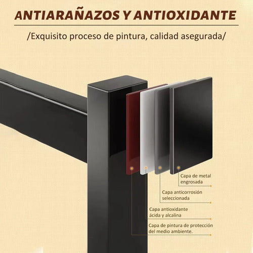 Escurridor Vasos Platos Cubiertos 65 Cm Inoxidable Premium Negro