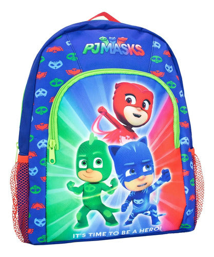 Mochila Niño/niña Pj Masks Infantil Jardin Escolar Azul Liso