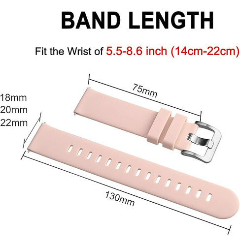 Malla Reloj Silicona Lw11 Hebilla Metalica