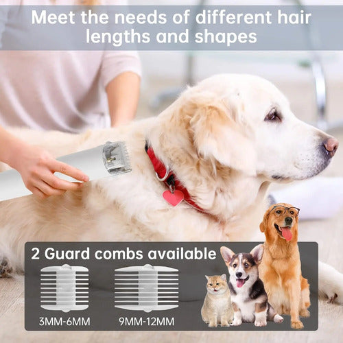 Corta Pelo Mascota Con Aspiradora Secadora Esquiladora 4en1 Disponible