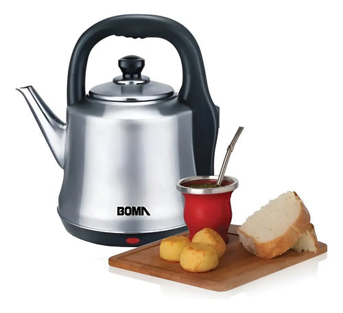 Jarra Tetera Electrica Boma Ace Inox 1.2l 1500w Automatica Plateado