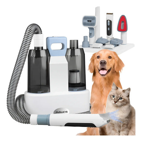 Corta Pelo Mascota Con Aspiradora Secadora Esquiladora 4en1 Disponible