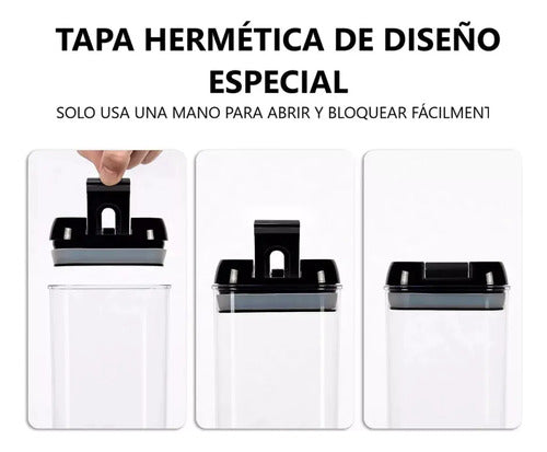 Frascos Hermetico Vacio Taper Envase Contenedor Disponible