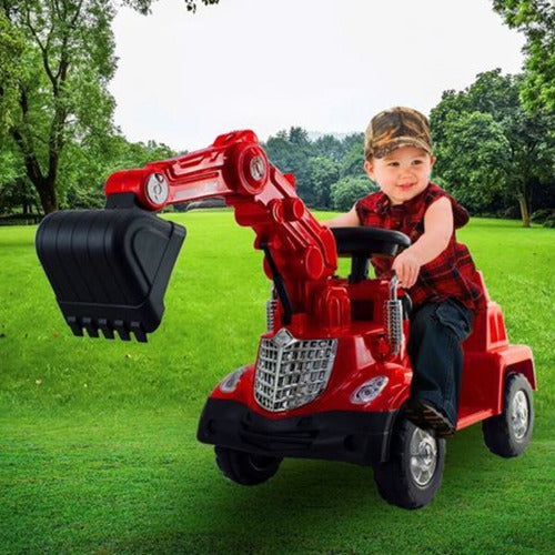 Auto A Bateria Retroexcavadora Pala Mecanica Musica Usb