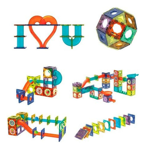 Bloques Magnéticos Para Armar Con Luz 111 Piezas