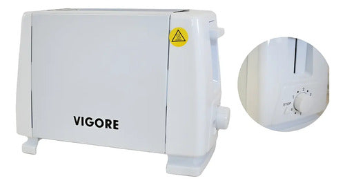 Tostadora Vigore Blanca 700w Blanco