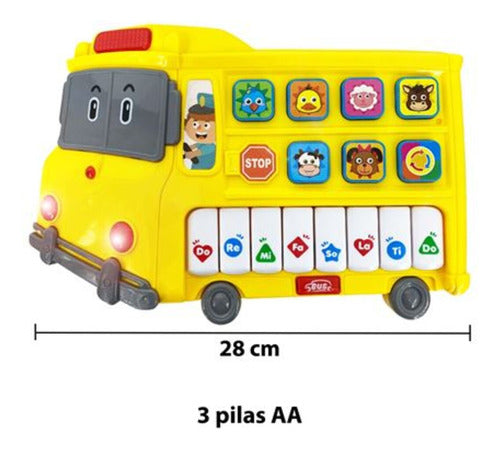 Piano Musical Bus Con Luz Y Música Juguete Didáctico