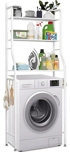 Estanteria Lavarropas Mueble Lavadero Organizador baño Blanco
