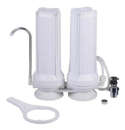 Filtro Purificador De Agua Para Canilla Fácil Colocación Blanco